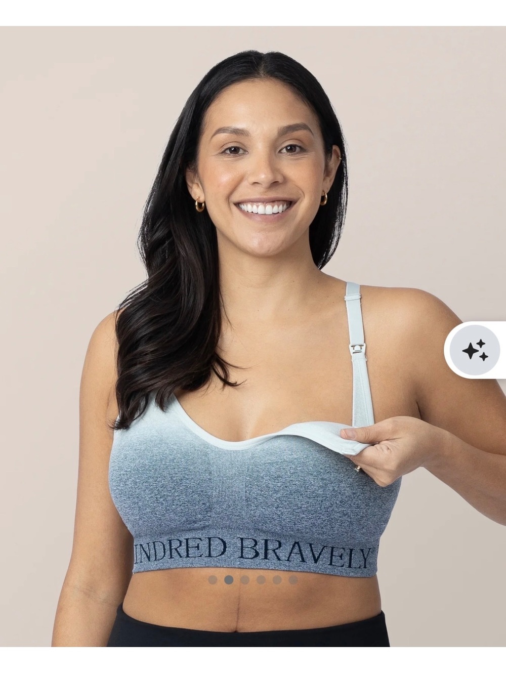 Kindred Bravely Ombré Seamless Nursing Bra with Clip-Down Access